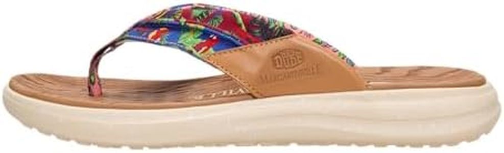 HEYDUDE Men's Margaritaville Finn Flip Sandal, Size 11 | Lightweight Travel Ready Flip Flop with Contoured EVA Footbed