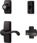 Ideal Security Inc. HK01 I 061 Deluxe Storm and Screen Door Lever Handle and Keyed Deadbolt Black