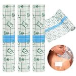 3 Rolls 45cm x 3m Tattoo Aftercare Waterproof Bandage Second Skin Tattoo Transparent Film Dressing Stretch Adhesive Bandage Tape Antibacterial Bandages for Tattoo Aftercare Recovery