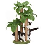 Cat Scratching Post,80cm Tall Cat Scratcher Post Cat Tree with 3 Scratching Poles & Dangling Ball for Indoor Outdoor Kitty Cat(Style A)