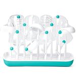 Termichy Baby Bottle Drying Rack with Removable Water Tray Countertop Bottle Holder for Baby and Toddler (Blue)