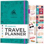 Clever Fox Travel Journal – Vacation Planner with Budget Plan, Packing List, Expense Tracker & Trip Journal – Travelling Itinerary Organizer for Women, Men & Couples – A5 Size, Turquoise