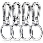 Molain Metal Keychain Carabiner Clip Keyring Key Ring Chain Clips Hook Holder Organizer for Unisex, 4 Packs