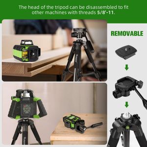 Huepar 360° Laser Level with Adjustable Tripod – Precision Tool