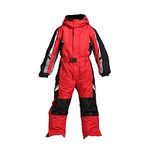 Genma0 2020 New One-Piece Snowsuit Water Resistant Water Proof Windproof Taslon Reflective for Adults/Men/Women Winter Clothing Ski Suit (Red, XXL)