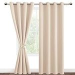 DWCN Beige Blackout Curtains for Be