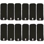Littles and Bloomz 12 Charcoal Reusable Nappy Insert Cloth Diaper Booster, BC12