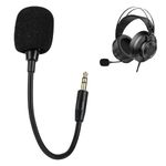 Replacement Microphone 3.5mm Detachable Boom Mic External Microphone for Gaming Headsets Xbox PS4 PS5 For Computer Audio Accessories Laptop 1pack