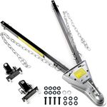 Biltek Adjustable Tow Bar with 5000 lbs Towing Capacity, Universal Tow Bar with 2X Safety Chains, Compatible Tow Bars for Jeeps, Trucks, SUVs, RVs, Boat, Trailers, Fits 2" Coupler Trailer Ball Hitch