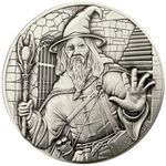 Goliath Coins - Wizard - Large Collectible Display Coin, Includes Stand, 3D Dual-Sided, 2.75", 4oz, Zinc Alloy