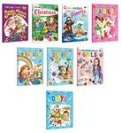 Sawan Set of 8 Books Colouring Books for Kids (Colouring Book of Santa Claus, Christmas, Pirates, Fairies, Princess, Selfie, Girls, Boys)