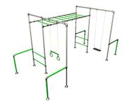 Monkey Bar Store Climbing Frame Monkey Bars - the RHINO (GREEN)