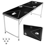 GoPong 6-Foot Portable Folding Beer Pong/Flip Cup Table (6 Balls Included)