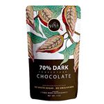 Sihi Chocolaterie - 70% Dark Chocolate Couverture, Organic & Non Alkalized|No White Sugar|Smooth & Creamy|Best For Baking Or Eating|High In Antioxidants|Vegan, Plant Based - 150G (Pack Of 1)