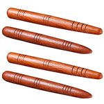 Milisten Wooden Massage Stick Foot Hand Acupoint Pen Cone Thai RelaxationTool for Head Face Body- 4Pcs