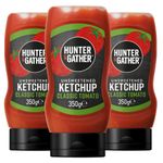 Hunter & Gather Unsweetened Ketchup Sauce | 3 x 350g Classic Ketchup Keto, Paleo, Low Carb & Vegan Friendly | Free from Added Sugar & Sweeteners I Seed Oil Free