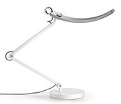 BenQ e-Reading LED Desk Lamp - World's First Desk Lamp for Monitors - Modern, Ergonomic, Dimmable, Warm/Cool White - Perfect for Designers, Engineers, Architects, Studying, Gaming - Silver