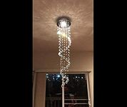 GANE-SHART 3 feet Height Crystal Chandelier for Living Room Staircase Hall Hotel Decoration jummer jhumer Ceiling Light.