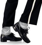 Skeleteen Silver Sequin Costume Socks - Sparkle Dance Party Silver Sequined Shiny Sock Cover Cuffs Costumes Accessories