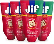 Jif Squeeze Creamy Peanut Butter, 13 Ounces (Pack of 4), Smooth, Creamy Texture, Portable Peanut Butter Pouch