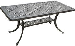 Crosley Furniture Sedona Solid-Cast Aluminum Outdoor Cocktail Table - Black