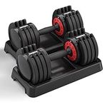 Flash Limp Adjustable Dumbbell 55LB Single Dumbbell 5 in 1 Free Dumbbell Weight Adjust with Anti-Slip Metal Handle, Ideal for Full-Body Home Gym Workouts