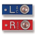 Colortrieve X-Ray Markers with Positioning Beads (Aluminum)- Left & Right Set, 1/2" Lead Letters "L" & "R"