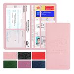 Valardoh Premium Car Registration and Insurance Card Holder, Car Document Holder for Cards, Driver License & other Essential Documents (Black), Pink, Modern