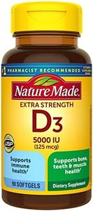 Nature Made Vitamin D-3, 5000IU, 90 Softgels