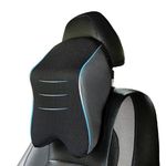Careforce Neck Rest Pillows | Pillow for Head Rest Memory Foam Neck | Office Chair Posture | Pillows & Cushions for Head & Neck in Travel for All Black Long