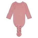 Posh Peanut Knotted Newborn Gown - Newborn Gowns For Girls, Baby Sleep Gown - Baby Girl Gowns 0-3 Months, Baby Knotted Gowns Dusty Rose