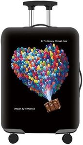 DAWNTREES Travel Luggage Cover, Universal Suitcase Protector Fit 26-28 Inches (Heart Balloon)