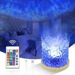 Northern Lights Galaxy Projector Lamp - 16 Colour RGB Dynamic Ocean Wave Lights, 1200mAh Rechargeable Aurora Glow Night Light with Remote Control for Bedroom Ceiling Bedside Kids Adults Room (Crowns)