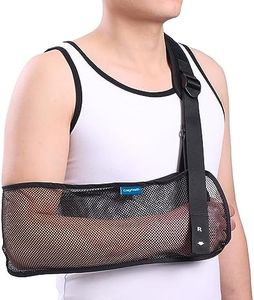 Mesh Arm Shoulder Sling Medical Shoulder Immobilizer for Shoulder Injury Torn Rotator Cuff, Breathable Arm Brace for Shower, Right Left Arm Stabilizes Elbow Arm Wrist Injury for Men Women (Black)