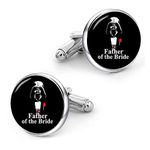 Kooer Father of The Bride Cufflinks for Star Style Handmade Custom Personalized Wedding Cuff Links