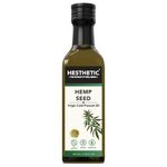 HESTHETIC Premium Cold Pressed Hemp Seed Oil - Rich in Vitamin E, Omega 3 & 6 - Versatile Natural Oil for Skin & Hair Care | 100% Pure and Natural 100 ml