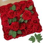 AmyHomie Artificial Flower Dark Red