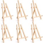 Tosnail 6 Pack 12" Art Easel Stand Tabletop Wooden Display Stand Photo Holder Display Stand for Artist, Students, Adults, Kids Painting