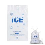 Belinlen 5lb100 Pack Plastic Drawstring Ice Bags 9 x 17 Inch Heavy-Duty Plastic Ice Bags with Plastic Draw String (2mil Thickness)