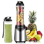 La Reveuse Smoothie Blender Personal Size with 2 BPA Free Portable Travel Sports Bottles (550ml),300 Watts,Silver