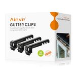 Aieve 30 Pack Gutter Brush Clips, Gutter Guard Clips, Gutter Brush Leaf Guard Fixing Clips Gutter Hook for String/Outdoor Lights, Keeps Gutter Brush in Place