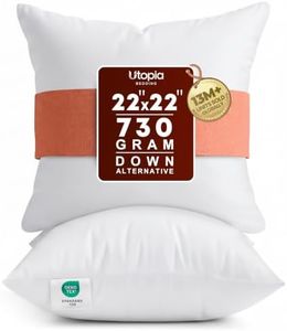 Utopia Bedding 22x22 Pillow Inserts, White Throw Pillows for Couch, 2 Pack