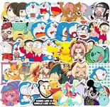 M.T. BROTHERS - 50Pcs Cool Random Cartoon Vinyl Skateboard Stickers For Laptop Guitar Travel Case Water Bottle Car Luggage Bike Sticker Gift For Teens Girls Kids (Mix Cartoon), Self Adhesive