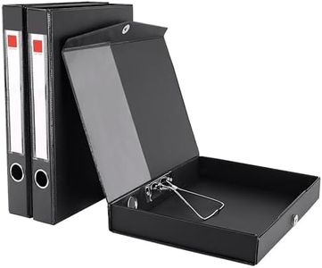 GUOKOFF Archivador de Caja A4, Paquete de 3 Caja de Archivo, Lomo de 45 mm, Caja de Archivadores, Caja de Documentos para Oficina (Negro)