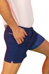 Shinesty Hammock Compression Shorts Men | 7" Athletic Shorts | US Large Navy/Space Dye