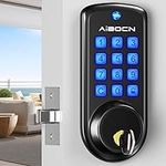 Aibocn Door Lock with keypad, Electronic Keypad Deadbolt, Keyless Entry Door Lock with Auto-Lock, Easy to Install and Program, Anti-Peeping Password, Smart Lock for Home Bedroom Garage (Black)