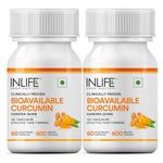 INLIFE Bioavailable Curcumin Capsules | Curcumin Supplement | Clinically Proven Ingredient | Supports Immune Health, 600mg - 60 Capsules (Pack of 2)