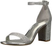 Bandolino Women's Armory Heeled Sandal, Silver, 8 M US