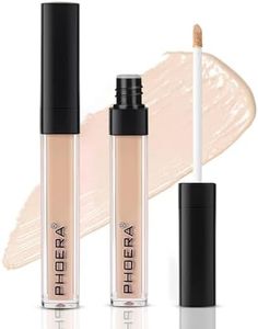 PHOERA Full Coverage Liquid Concealer 1 Count, Moisturizer HD High Definition Foundation, 24HR for Dark Circles (102#NEUTRAL, 27g)