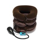 BRAVIK Home And Outdoor Use Tool For Man And Woman, Pneumatic Air Bag 3 Tier Inflatable for Cervical Spine Neck Rest Support Massagers Pillow. Massage And Relaxation Tool (Multi Uses)